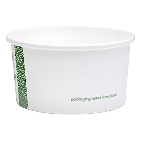 Vegware Soup Container, 6 oz, Green; White, PK1000 SC-06G