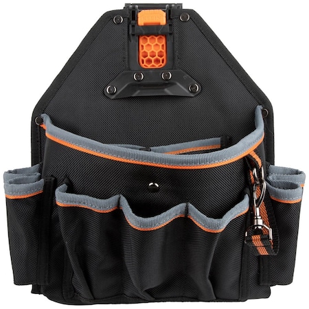 Klein Tools Pouch, Tool Pouch, Modbox, 18-Pocket, Black/Gray/Orange, Polyester, 18 Pockets 55834MB