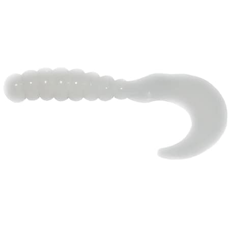 Big Bite Baits 2 in. Fat Grub, White, 10PK FG201