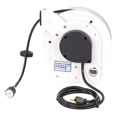 Kh Industries Industrial Cord Reel, 20 A, White, 25 ft RTAN3LW-WC520-J12F