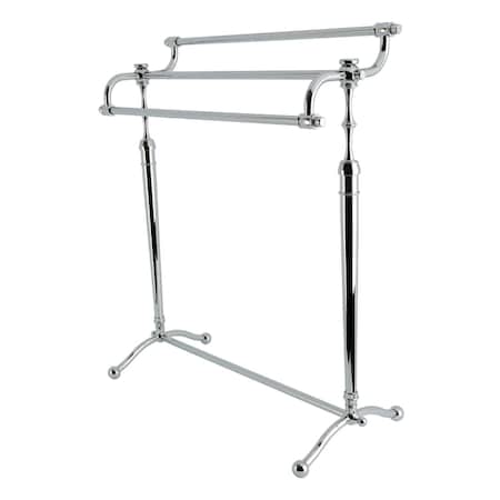 Kingston Brass 28" Freestanding Pedestal 3-Tier Towel Rack, Polished Chrome SCC2391