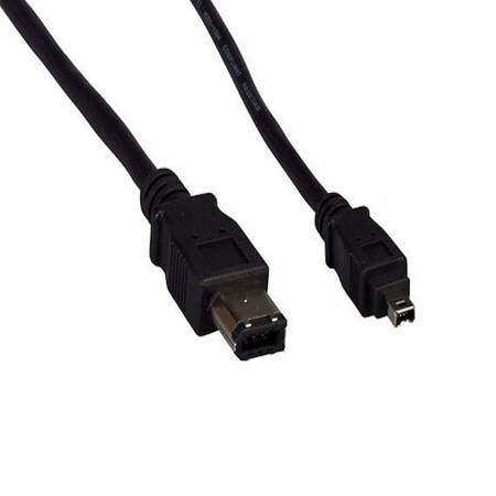 Sanoxy 3ft IEEE 1394a FireWire 400 6-pin to 4-pin, Black SNX-CBL-LDR-FW104-1103