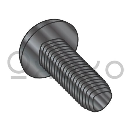 Oxoxo 10-32X3/8 Phil Pan Taptite Alternative Thread Rolling Screw Fully Thread Black Oxide & Wax, 8000PK 350055