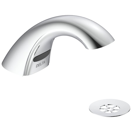 Delta Commercial Hdf Battery Electronic Faucet, Vr 0.5 Gpm, Grid Strainer In Chrome 590-TFHGMHDF