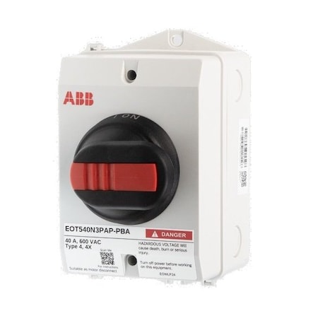 Abb ERSS, 40A-NF, 3P, N4P, Bl Pistol, UL508 EOT540N3PAP-PBA
