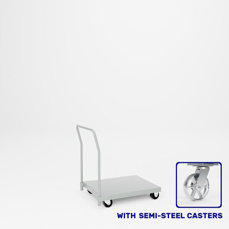 Pucel Dolly Platform Truck, 24 in W x 30 in Lx 36 in H, Gray 24-PTD-30S