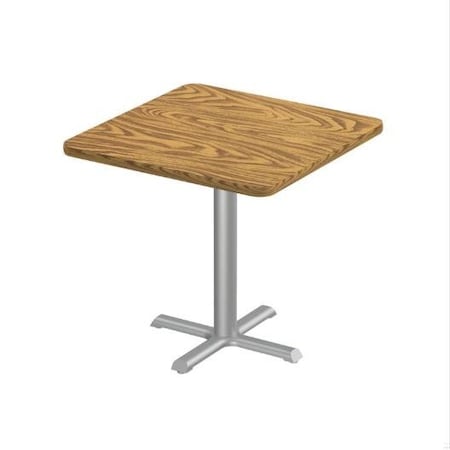 Correll Square Cafe Table, 24 in W, 24 in L, 29 in H, Particleboard Top, Medium Oak SXT24S-06-98-06