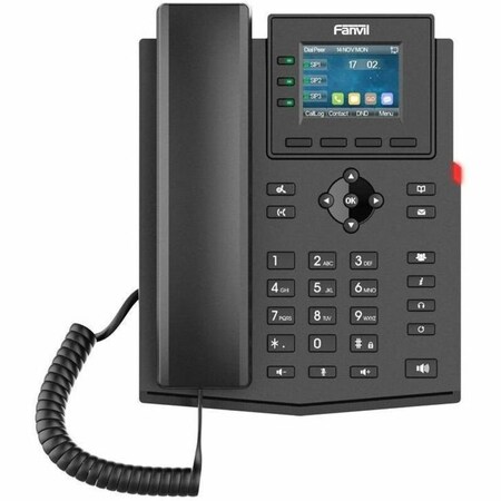 Fanvil Wi-Fi Phone . 2.4 2.4"" Color Display 4 SIP Lines Built-in 2.4GHz&5GHz WiFi, PoE IPv4 X303W