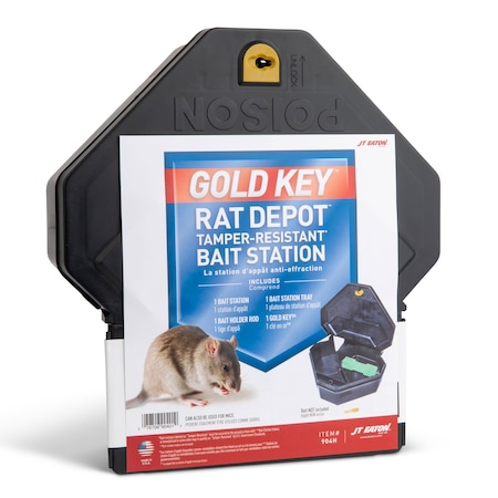 Jt Eaton Gold Key Rat Depot Plastic Tamper-Resistant Bait Station 904H