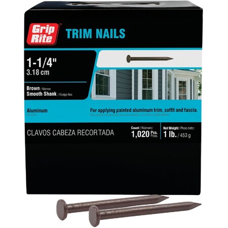 Do It Best 1-1/4'' 12.5 ga Brown Aluminum Siding Nail, 1 Lb. DIB225520