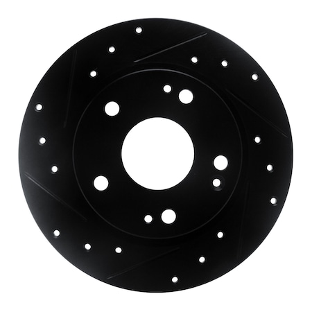 Dynamic Friction Co DFC Brake Rotor - Drilled and Slotted - Black 633-59059L