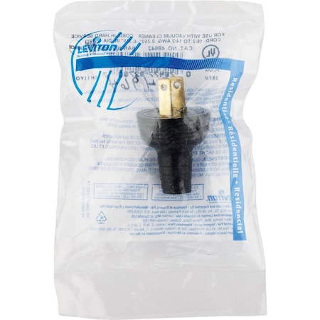 Leviton 15A 125V 2-Wire 2-Pole Round Cord Plug 010-48642-02E