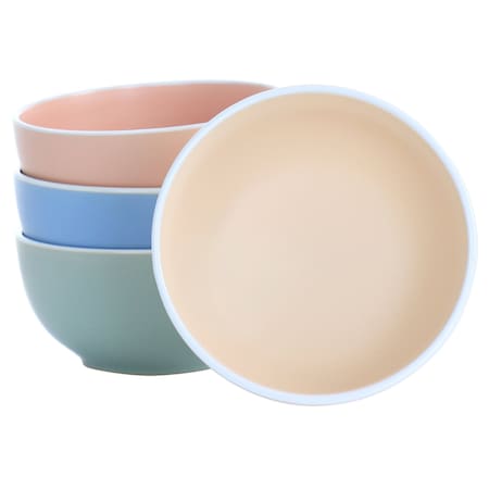 Spice By Tia Mowry Creamy Tahini 4 Piece Round Stoneware Cereal Bowl Set 121493.04