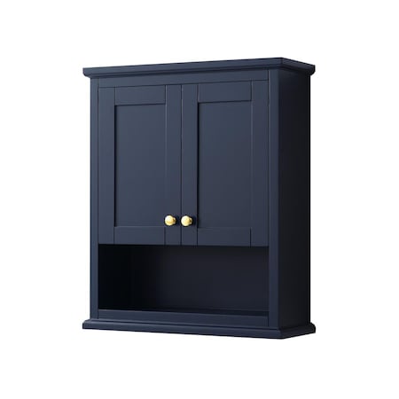 Wyndham Collection Wall-Mounted Bathroom Storage Cabinet, Dark Blue WCV2323WCBL