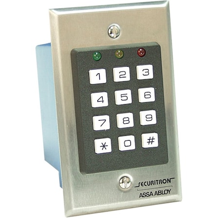 Securitron Access Control Keypad, DK-16, 12Key, Indoor DK-16