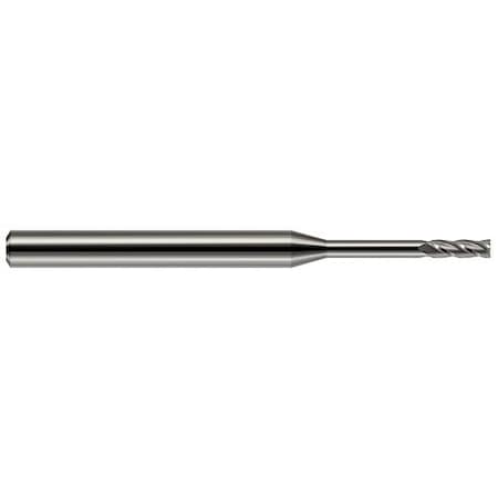 Harvey Tool 0.0620in 1/16 Cutter DIA x 0.1860in L of Cut x 0.5620in 9/16 Reach Carbide Square End Mill, 4 Fl 758162