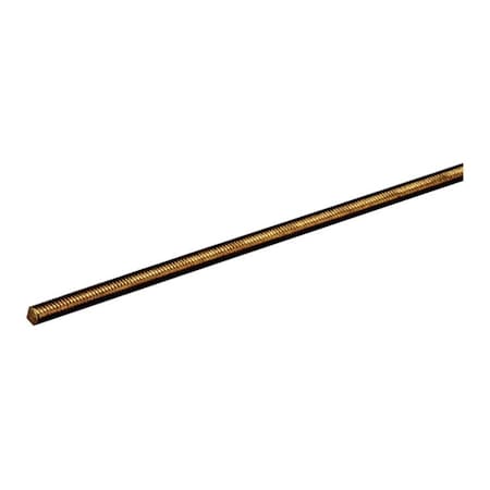 Bolt Master 11515 0.5 - 13 x 12 in. Brass Threaded Rod - Packof 5- pack of 5, 5PK 5211016