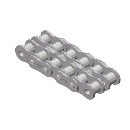 Senqcia Hi-Max Riveted Standard Roller chain, 50 ft OAL, 5/8 P, 0.4 Dia x 3/8 in W Roller 50-2HMR50