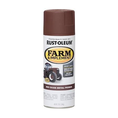 Rust-Oleum Spray Paint, Red Oxide, Oil, 12 oz 280137