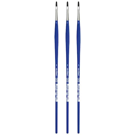 Da Vinci FORTE-Acrylics Student Brush, Synthetic, Acrylic & Oil, Filbert, Series 8650, Size 4, 3PK VA-8650_4