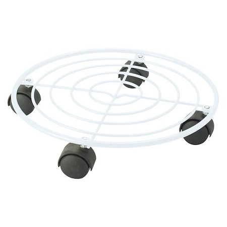 Landscapers Select Planter Dolly, 12 in OAL, 12 in OAW, 2.4 in OAH, 1 -Shelf, Iron Shelf, White Shelf GB-3623