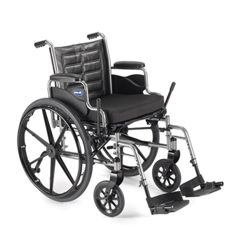 Nutrione 18 x 16 in. Tracer EX2 Wheelchair with Permanent Arms - Silver Vein NU1363799