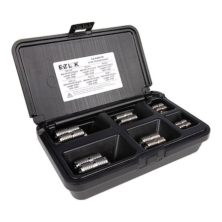 Zoro Select Thread Repair Kit, Knife Thread Inserts, M10-1.50, M3-0.50, M4-0.70, M5-0.80, M6-1.00, M8-1.26 EZ-M400-CR