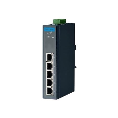 Advantech 4FE PoE+1GE, Unmanaged Ethernet Switch, IEEE802.3af/at, 24 to 48VDC EKI-2705E-1GPI-AU