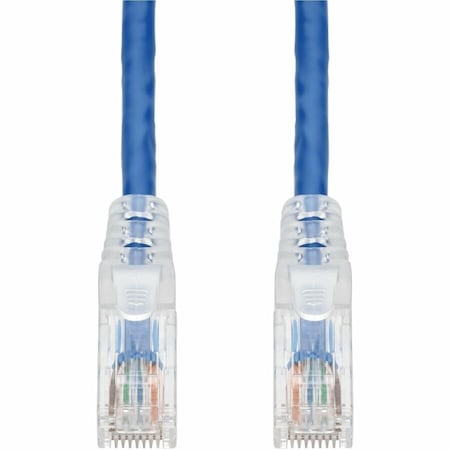 Add-On 12FT BLUE CAT6A PVC ETHERNET CABLE SNAGLESS EASY CLEAR BOOT TAA RJ-45 M/M ADD-12FCAT6A-BE-TAA