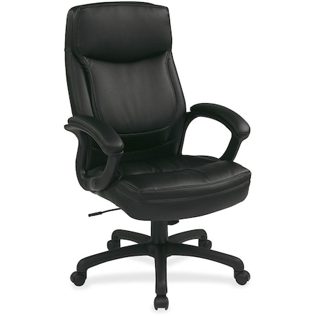 Office Star Desk Chair, Series Work Smart Eco Leather Black EC6583-EC3