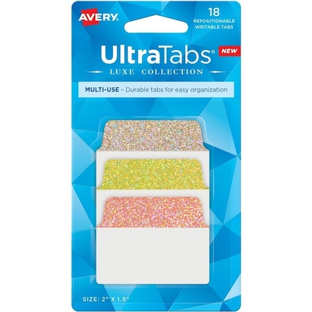 Avery Multi-Use Ultra Tabs, 2" x 1.5", PK18 74148