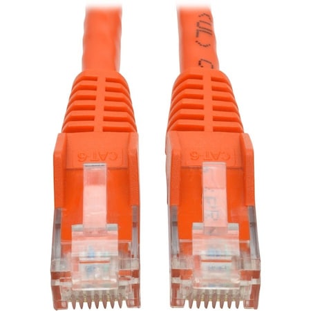 Eaton Tripp Lite Series Cat6 Gigabit Snagless Molded UTP Ethernet Cable RJ45 M/M, PoE, Orange, 2 N201-002-OR