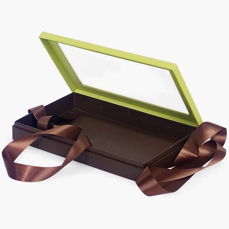 Nashville Wraps Pistachio & Chocolate Window Box with Ribbon, 10x6x1.5, 12PK BFB8PC
