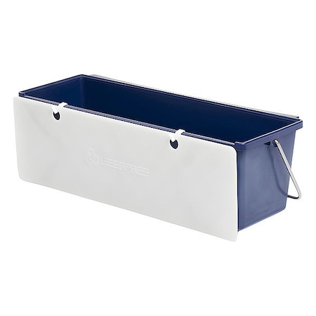 Advantex 4 gal Rectangular Charging Bucket, Blue, Plastic 7035