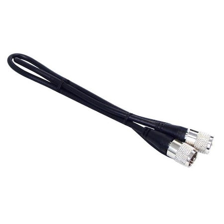 Kalibur 1 ft. RG8X Coax Cable Assembly with Molded PL259 Connectors on Each End, Black KPP8X1-B