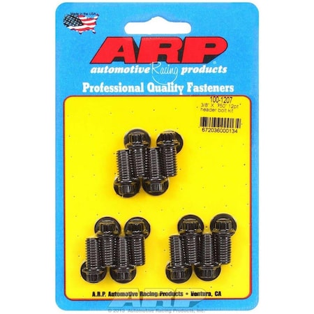Arp 100-1207 12-Point Header Bolt Kit - 0.38 x 0.75 in. UHL, 12PK ARP100-1207