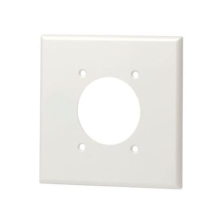 Leviton Receptacle Wallplate, Standard Size, Gang 2, White 80726-W