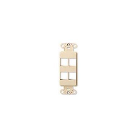 Leviton QuickPort Decora Insert, 4-Port, Brown 41644-B