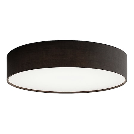 Afx Ashland LED Flush Mount - 19in Dia. - Black Linen ALDF19LAJUDBK