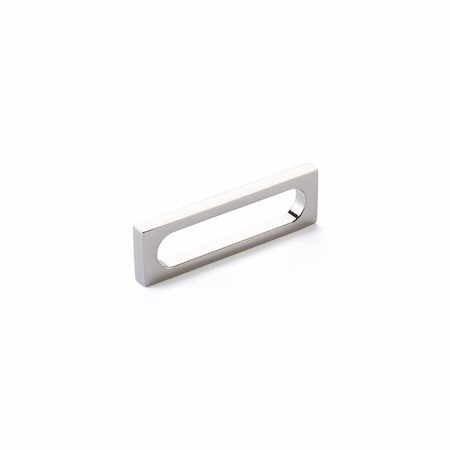 Schaub 3-7/8in Cafe Modern Oval Slot Cabinet Pull with 3-1/2in Center to Center Polished Nickel Finish 10032-PN