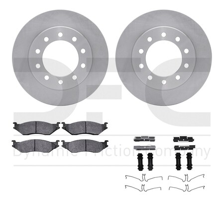 Dynamic Friction Co DFC Brake Rotor- Heavy Duty Brake Pad includes Hardware 6412-54236