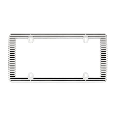 Cruiser Accessories 58350 Billet License Plate Frame; Chrome With Black 58350