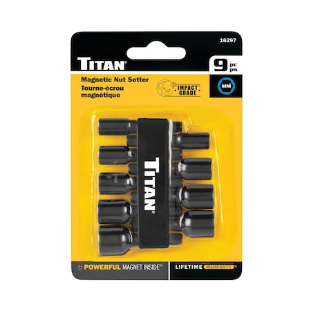 Titan 9 Pc. Metric Magnetic Nut Setter 16297
