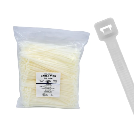 Cable Ties Unlimited Cable Tie, 6 in L, 18 lb Strength, 1.4 in Max Bundle Dia, Nylon 6/6, Natural, 1000PK M6-18-9M