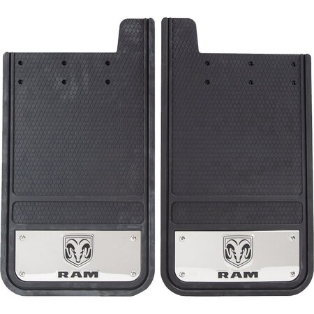 Plasticolor Universal 12 x 23 Set Of 2 Flat Ram Logo With Stainless Steel Insert 001836R01