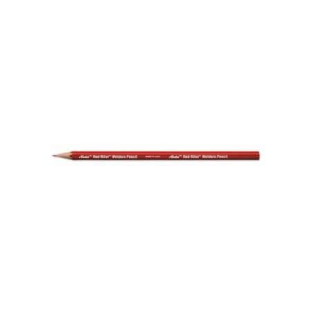 Markal Silver-Streak and Red-Riter Welders Pencil, #2 Lead Grade, 4-5/8 in L, Red, 12PK 434-96100