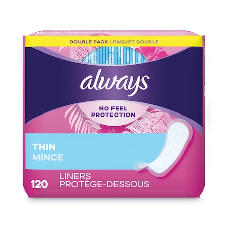 Always Thin Daily Panty Liners, Regular, PK120 10796PK