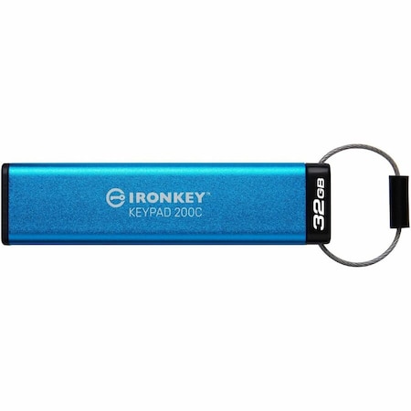 Kingston 32GB USB-C IRONKEY KEYPAD 200C, FIPS 140-3 LVL 3 PENDING AES-256 IKKP200C/32GB