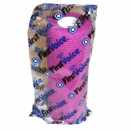 First Voice Self-Adhesive Bandage, 5" x 5yds (4-Pack), Bright Pink TS-3192-4BP