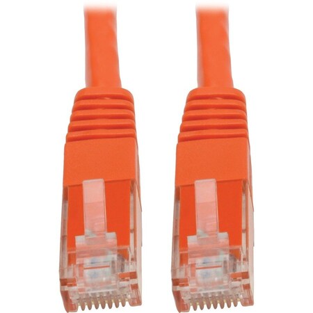 Eaton Tripp Lite Series Cat6 Gigabit Molded UTP Ethernet Cable RJ45 M/M, PoE, Orange, 15 ft. 4.57 m N200-015-OR